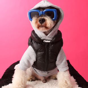 宠物羽绒服小狗狗雪纳瑞泰迪衣服猫咪秋冬季马尔济斯比熊羽绒马甲
