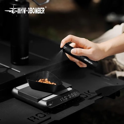 MHW-3BOMBER轰炸机铝合金称豆盘咖啡秤豆碟 咖啡豆分装喷雾瓶套装