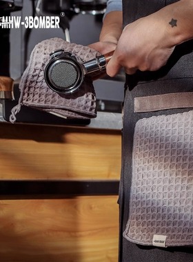 轰炸机mhw-3bomber毛巾 奶泡抹布吧台惠家咖啡机咖啡师带挂绳吸水