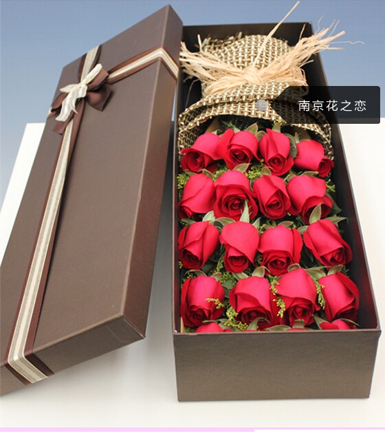 鲜花速递同城南京七夕情人节红玫瑰花束生日配送花上门鲜花店礼盒