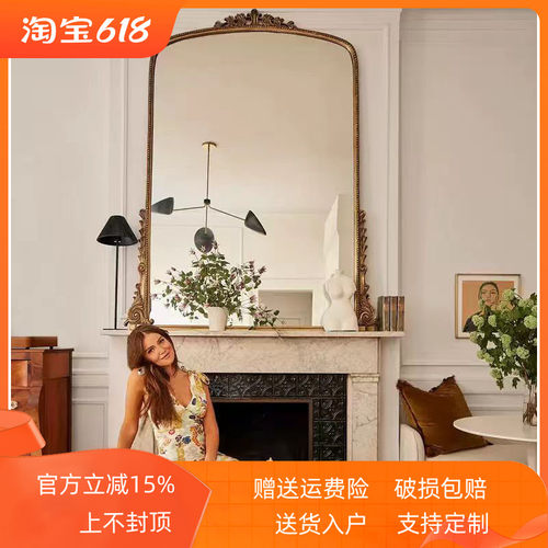 镜雕花法式复古化妆镜雕花宫延