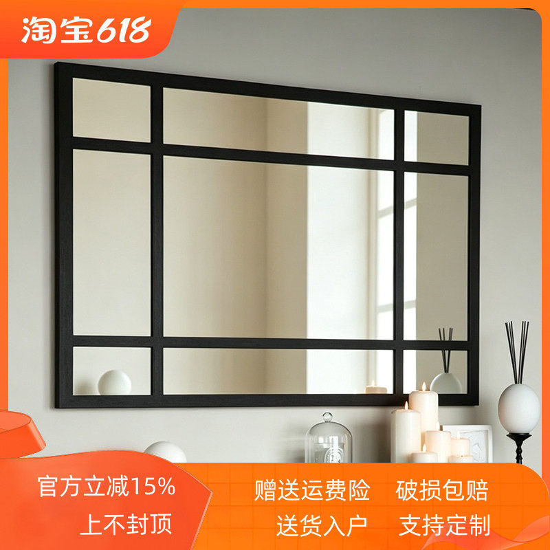 美式客厅装饰镜欧式玄关轻奢艺术镜创意背景挂墙面壁挂餐边装饰镜
