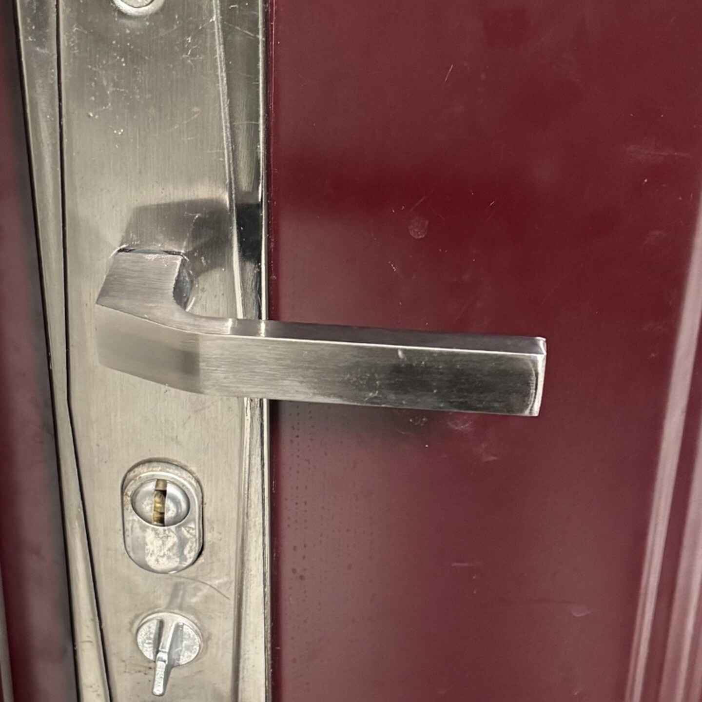 防盗门把柄加厚铝合金大门门把手配件老式拉手大全通用型家用执手图片