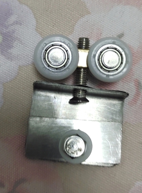 老式玻璃门铜滚轮冲淋房配件吊轮浴室吊滑轨道五金推拉门移门轮子