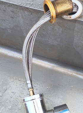 热水器防爆单孔马桶4分连接304不锈钢高压水管金属编织管进水管