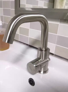 浴室柜菜盆黑色台下盆摇摆洗手盆单孔台盆洗脸池旋转面盆卫生间