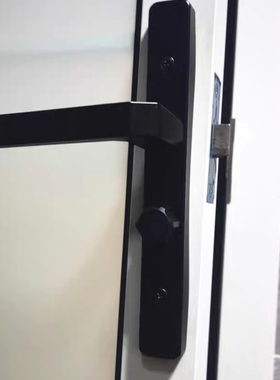 单舌卫浴锁极窄边锁具浴室黑色阳台执手锁室内门厨房厕所门框家用