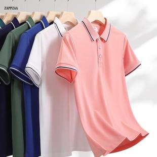 半袖 大码 薄款 翻领夏季 t恤刺绣定制印logo棉质男女工作服POLO衫