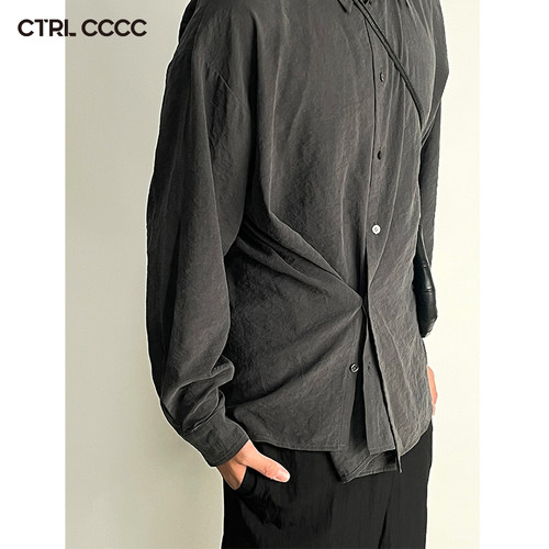 CTRL CCCC扭结干丝衬衫真丝非lem肌理感品质男装cleanfit