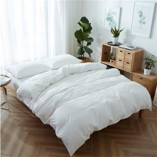 白色床单被套四件套宾馆酒店白套件旅店民宿足疗床上用品4件套