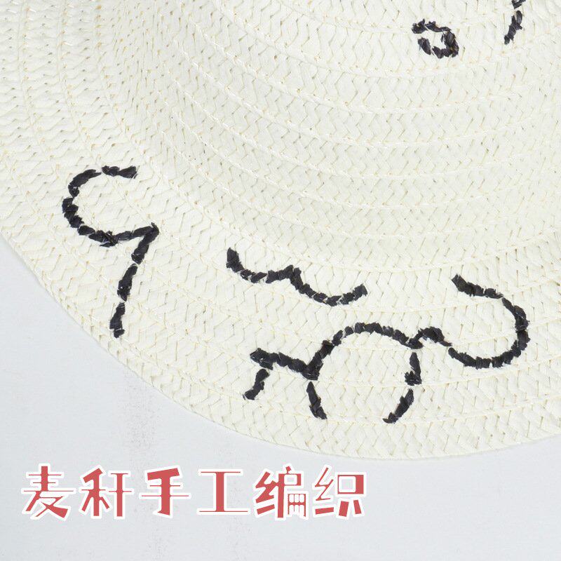 儿童绘画草帽diy手工幼儿园亲子活动创意美术手绘涂鸦帽子材料R38