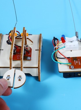 科学实验学生diy木质无线电报机材料包科技小制作儿童手工玩as32