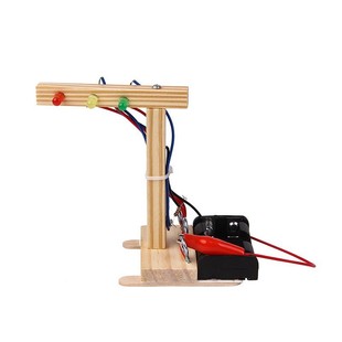 动手动脑小学生DIY拼装 信号灯科学实验教具科技小制作红绿灯as01