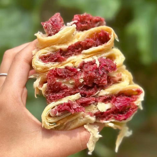 平阴玫瑰鲜花饼手工烤制山东济南特产糕点美食香甜不腻