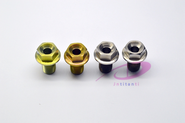 jntitanti促销钛合金汽车摩托车螺栓法兰通孔螺丝M14*1.5*20MM