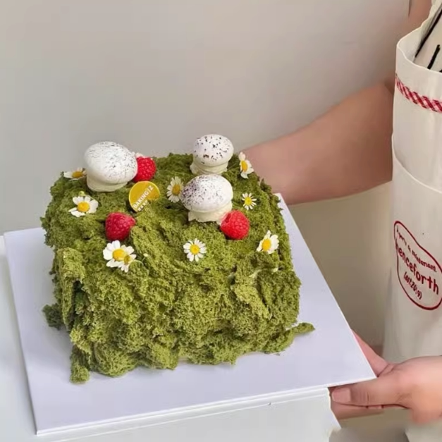网红春日小蛋糕蘑菇蛋白糖蛋糕装饰摆件春游苔藓小蘑菇蛋白霜装饰