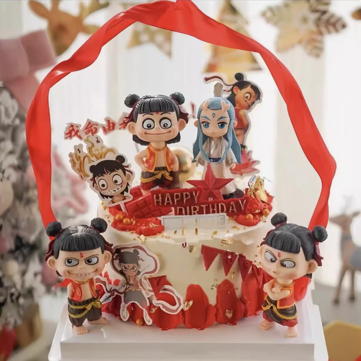 魔童哪吒三太子蛋糕摆件