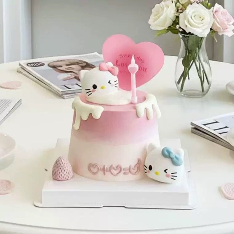 214情人节Hello Kitty卡通生日蛋糕装饰软胶情侣告白纪念日摆件,节庆用品/礼品,节日装扮用品,淘宝优惠券,粉丝福利购,淘宝优惠卷