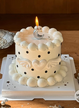 网红银色月亮星生日蛋糕蜡烛