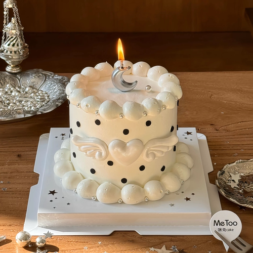 网红银色月亮星生日蛋糕蜡烛