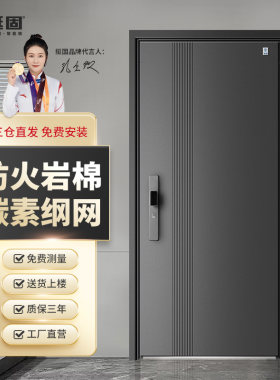 挺固防盗门甲级入户门进户门家用大门子母门带智能锁门定制门