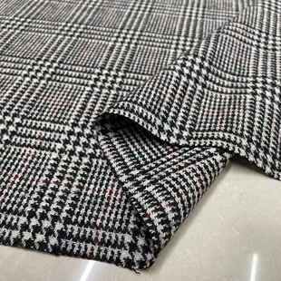 日产品质薄型格纹羊毛呢色织秋冬高档服装面料裤料连衣裙服装布料