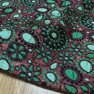 法产高端立体提花织锦缎浮雕刺绣春秋时装连衣裙风衣面料进口布料