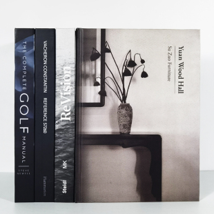 现代简约黑白灰摆件装 饰品拍照摆场道具真书 饰书轻奢样板间书柜装