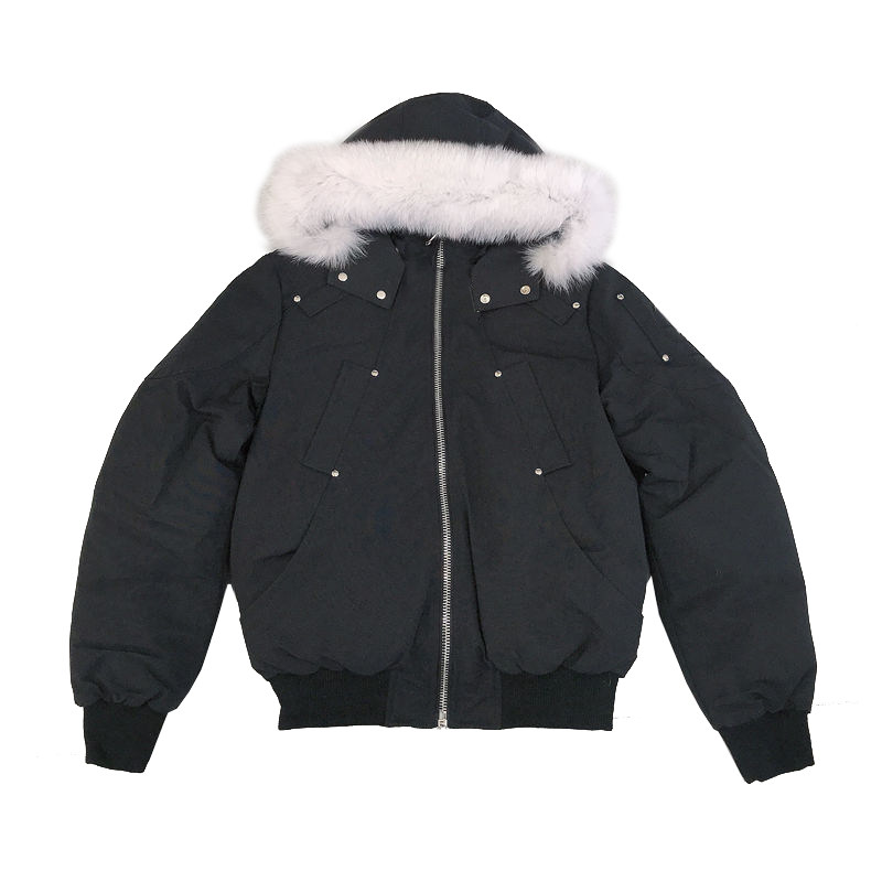 thumbnail for Ballistical Jacket Men Fur Hooded Winter Bomber Down Coat