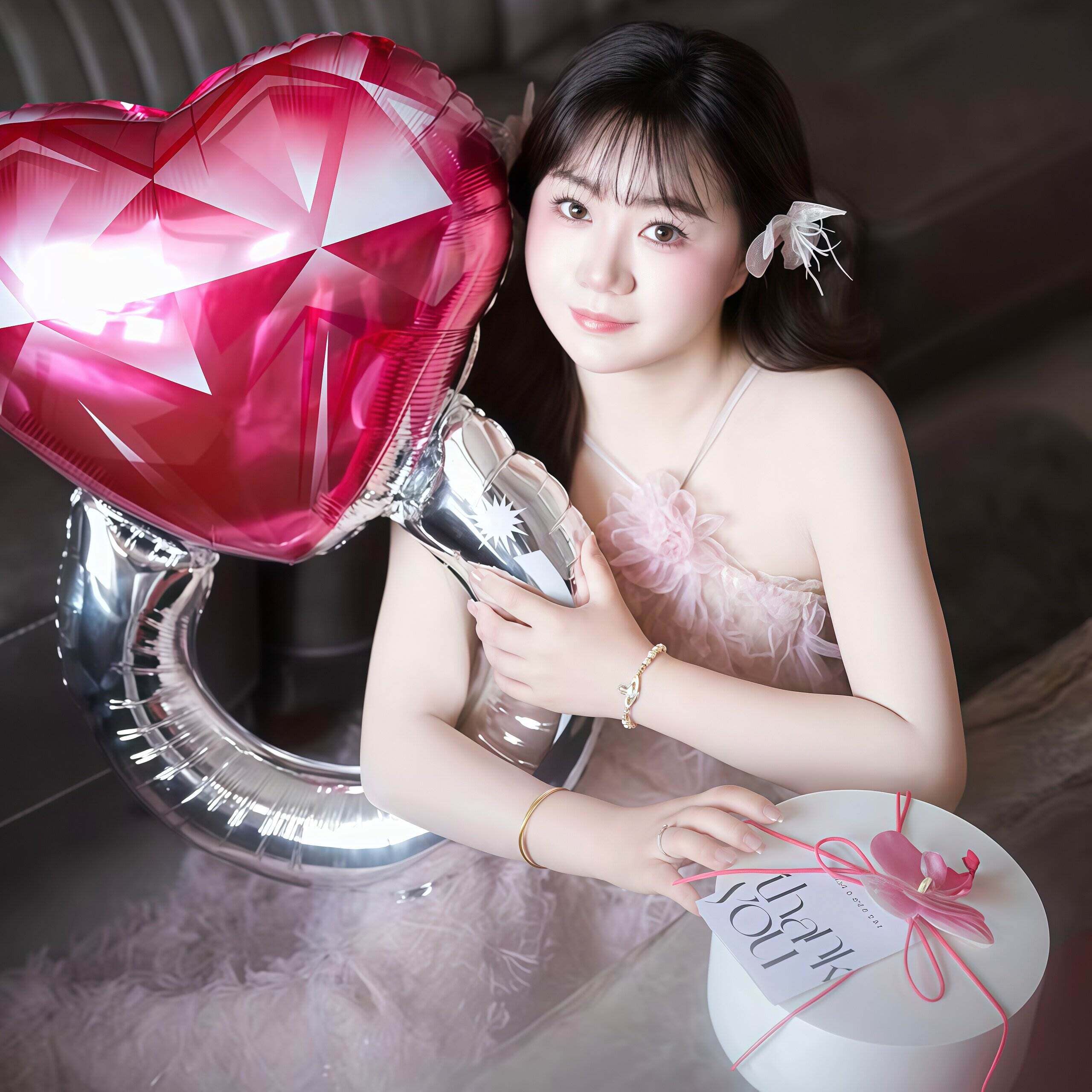 超大号钻戒铝膜气球520婚礼求婚装饰布置生日派对高级感拍照道具
