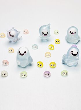 夜光万圣节小幽灵树脂摆件DIY30