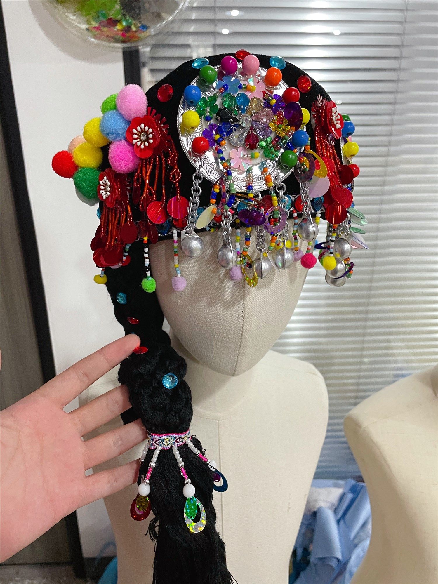 女童快乐阳光普米妹独唱演出头饰中大童少数民族普米族傈傈族羌族