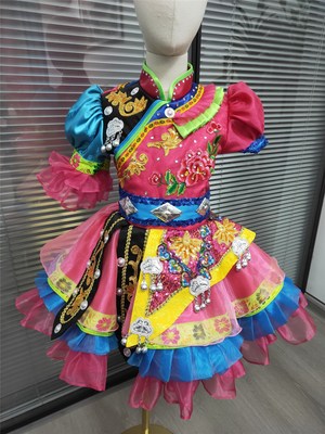 女童独唱傈傈族演出服