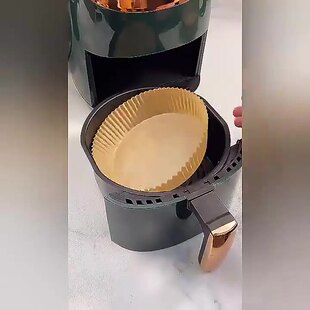 空气炸锅专用纸食品级吸油纸垫纸烘焙烧烤家用食物硅油纸圆形纸盘