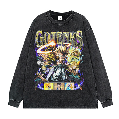 DRAGON BALL 七龙珠动漫印花卫衣圆领美式帽衫男比克佛利萨龟仙人