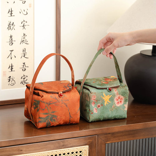 茶事包茶具收纳包宋锦新中式布袋