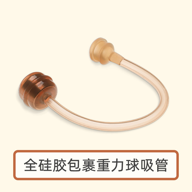 奇琦宝宽口径硅胶软奶瓶宝宝仿真母乳实感奶嘴配件重力球吸管单个