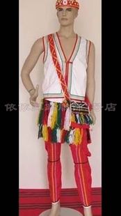 台湾高山族阿美族服装少数民族餐厅工作装民族生态餐馆工作服男装