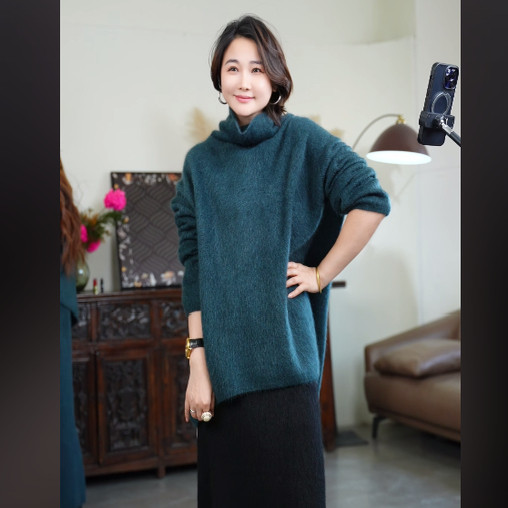 【何仙儿】巅峰之作100%牦牛绒 116857高领上衣