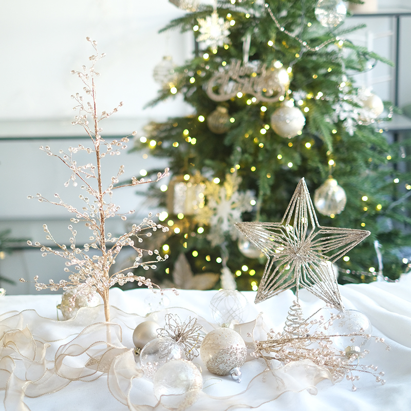 轻奢水滴水晶造型圣诞树摆件