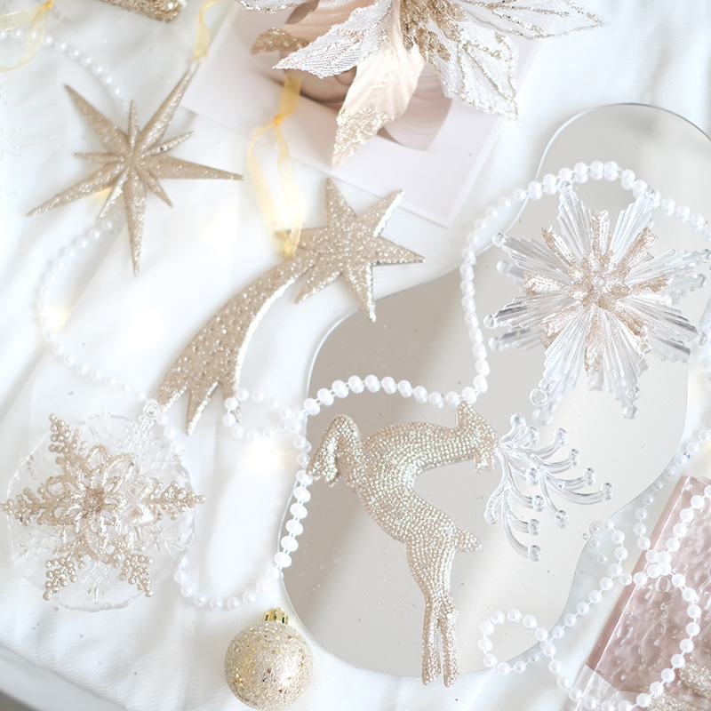 BG大中小号闪亮精致圣诞挂件立体