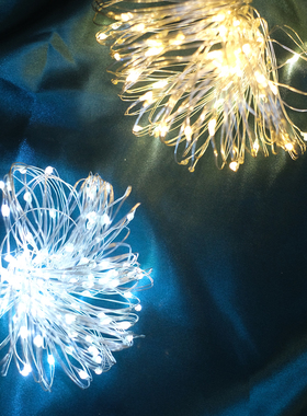 高亮度米粒灯铜丝灯新年装饰圣诞装饰暖白光冷白光圣诞树布置