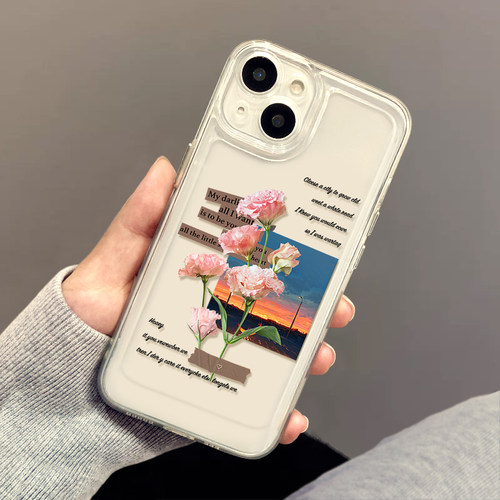 全系苹果手机透明花朵