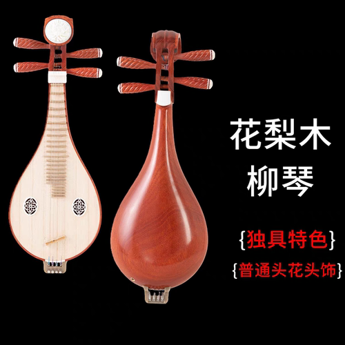 鸡翅木花梨木柳琴乐器初学者入门专业考级阮琴