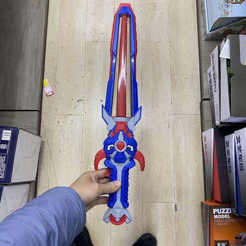 儿童旋转灯光电动牛剑玩具智慧小能手9927