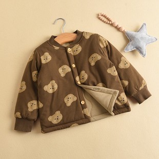 儿童棉衣宝宝南极棉小棉袄纯棉秋冬款婴儿夹棉开衫上衣内胆外套