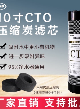 椰壳纯净水机配件10寸压缩炭棒