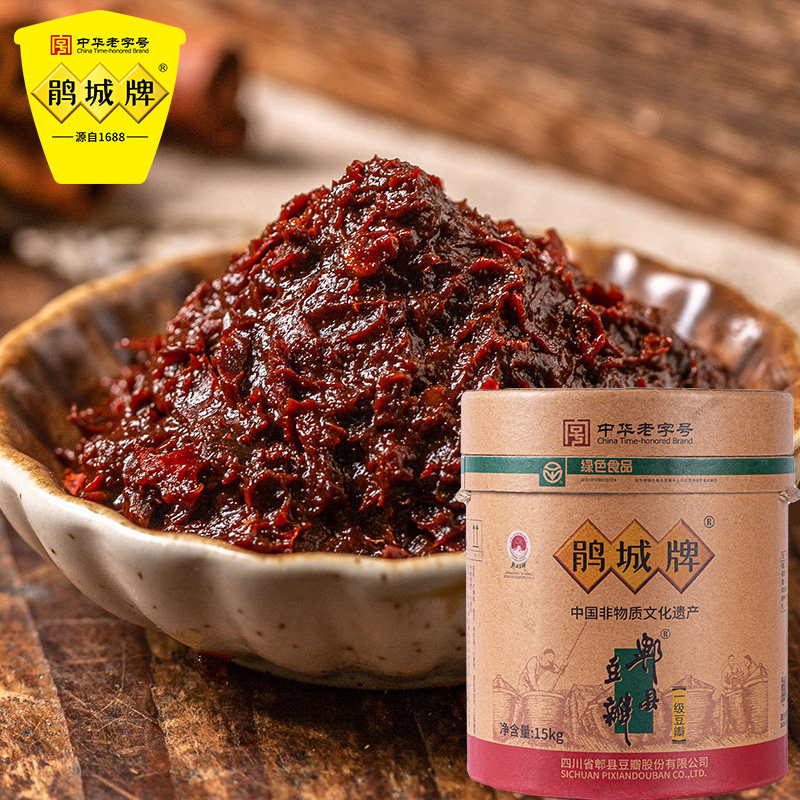 鹃城牌 郫县豆瓣酱 一级豆瓣 桶装调料商用大包装四川正宗一年酿