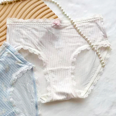 6IXTY8IGHT 68内裤女包臀少女印花三角裤裆透气抑菌柔软