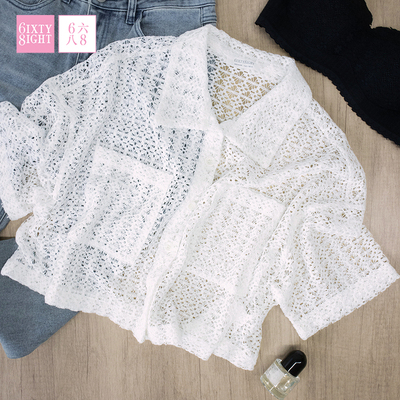 6IXTY8IGHT女装翻领短袖衬衫